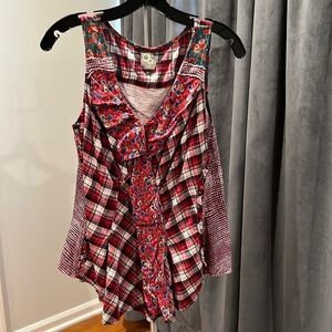 One September (Anthropologie) patchwork tank top